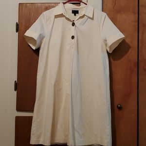 Cream a-line shift shirt dress sz. XS